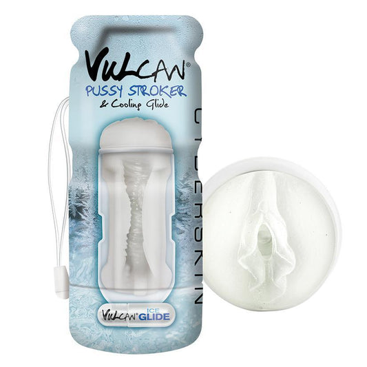 CyberSkin Vulcan Pussy Stroker W/Cooling Glide - Frost - Temptations