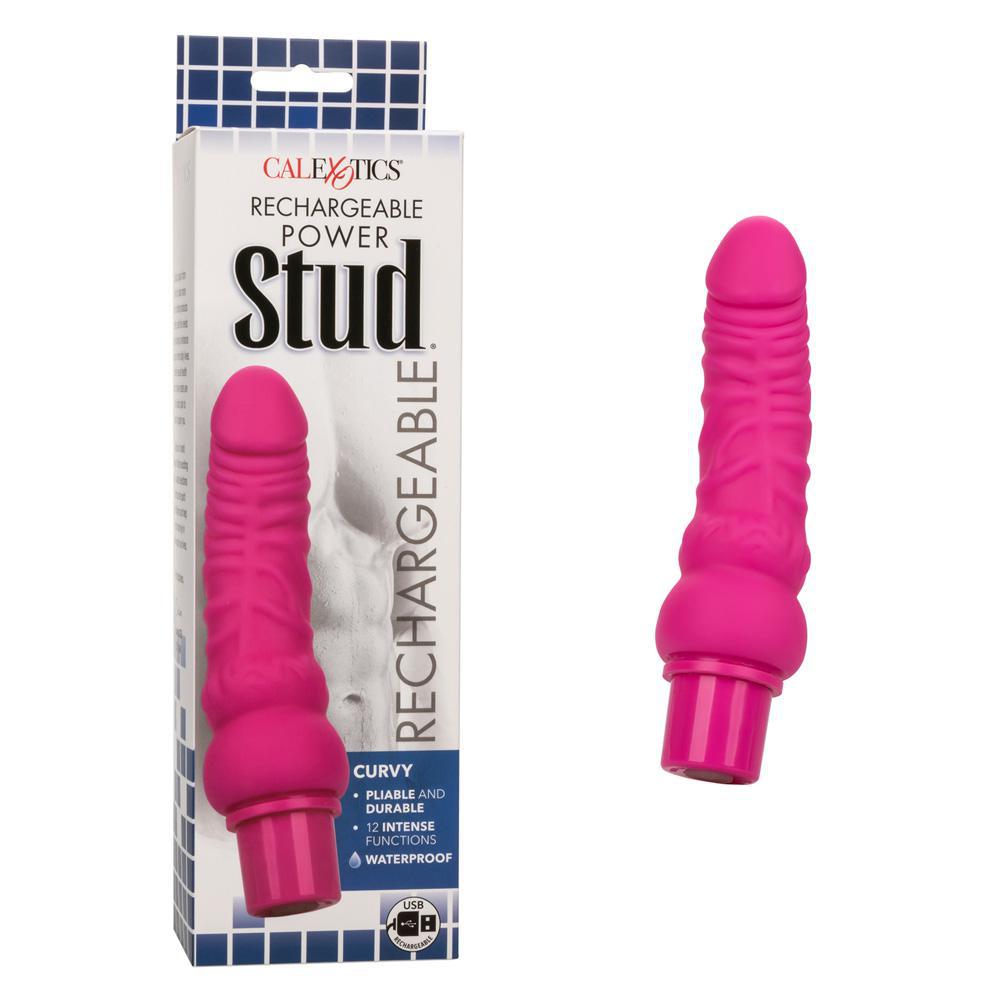 Rechargeable Power Stud Curvy Pink