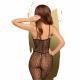 Dark Wish Crotchless Bodystocking With Ring Crochet Black - Temptations
