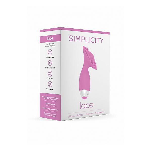 Simplicity Lace G-Spot + Clitoral Vibrator Pink