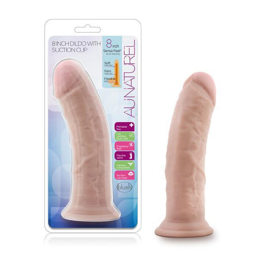 Blush Au Naturel 8" Dildo w/Suction Cup - Vanilla