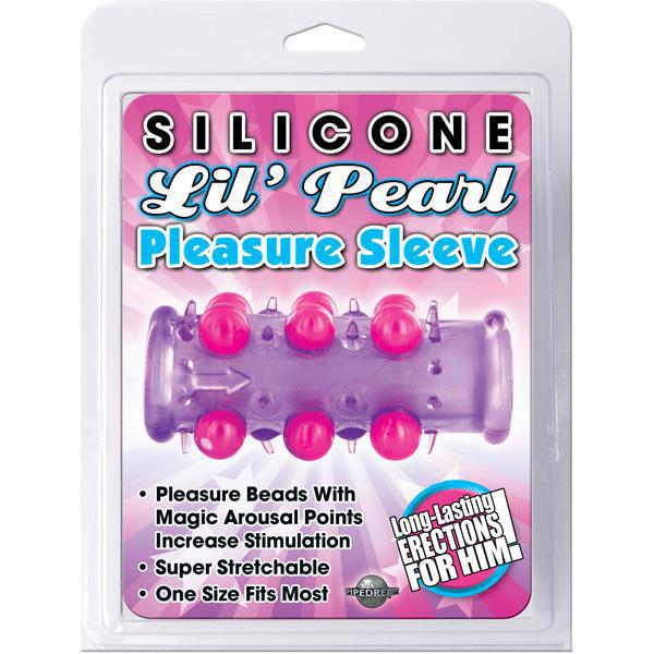 Silicone Lil' Pearl Pleasure Sleeve Purple