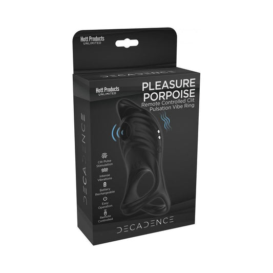Decadence Pleasure Porpoise Cock Ring/Clit Stimulator W Remote Control - Temptations