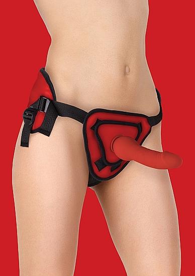 Deluxe Silicone Strap On - 8 Inch - Red - Temptations