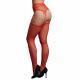 Le Desir Suspender Rhinestone Pantyhose Red