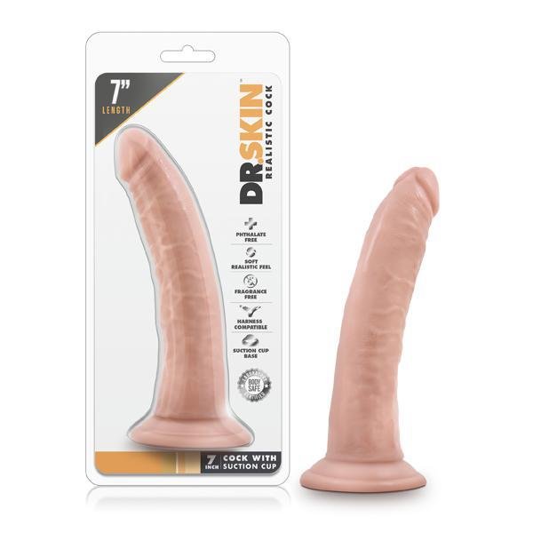 Dr. Skin 7" Cock With Suction Cup Vanilla - Temptations