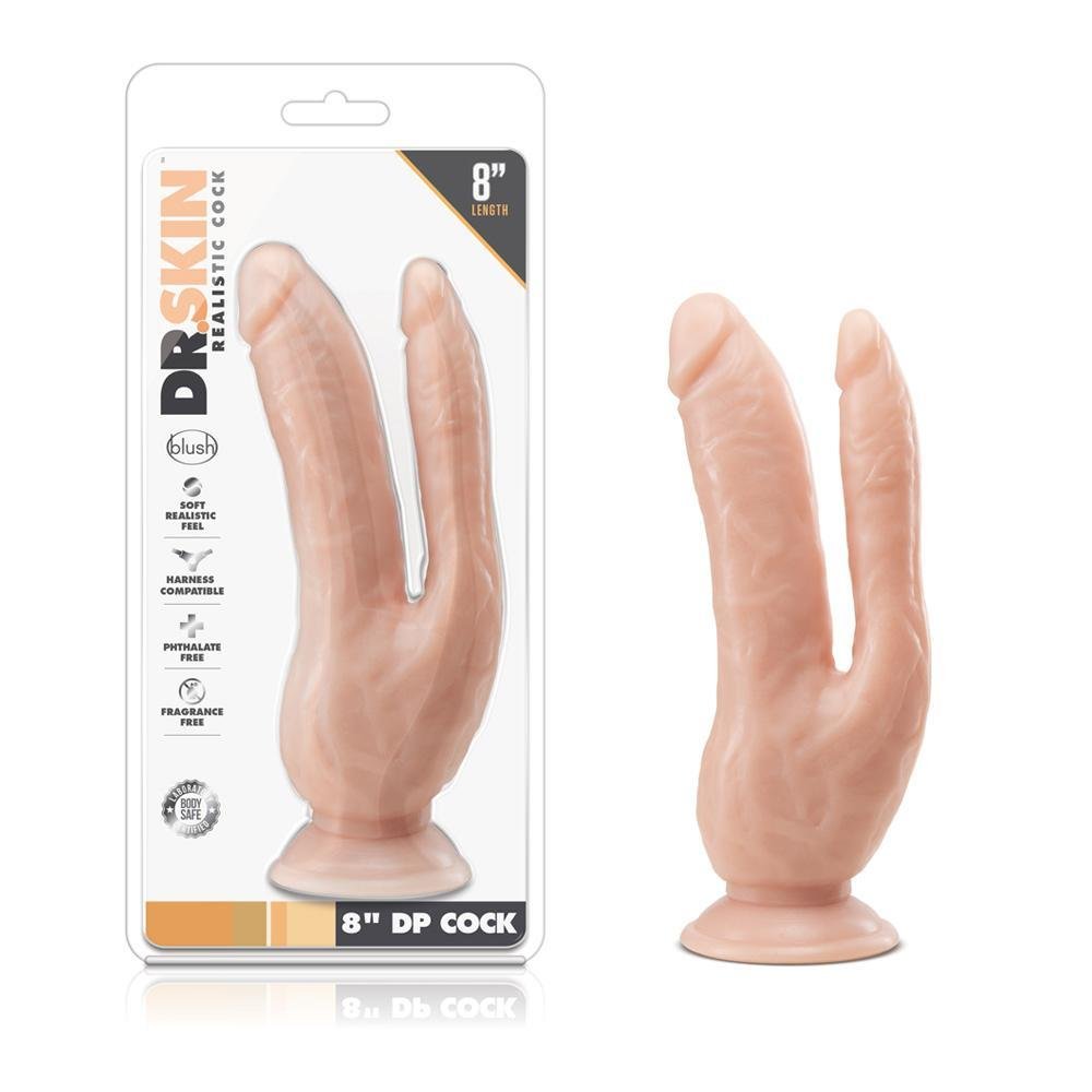Dr. Skin 8" Dp Cock Vanilla - Temptations