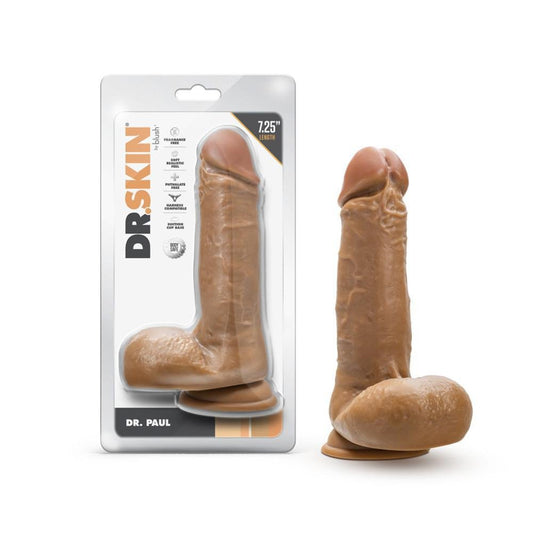 Dr. Skin Dr. Paul 7.25" Dildo With Balls Tan - Temptations