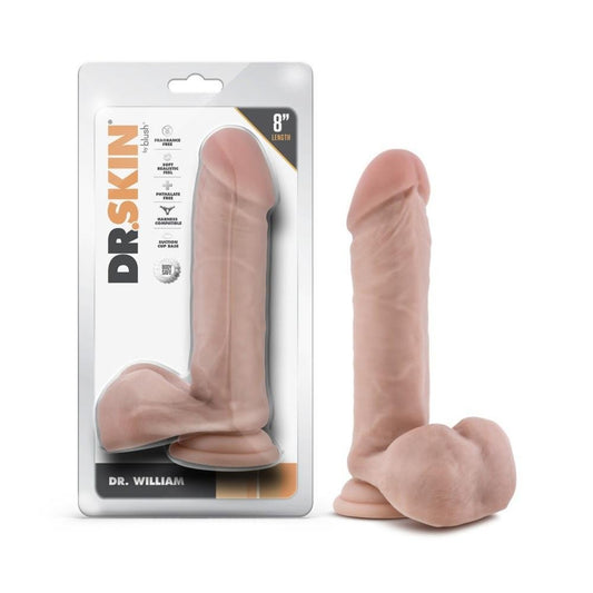 Dr. Skin Dr. William 8" Dildo With Balls Beige - Temptations