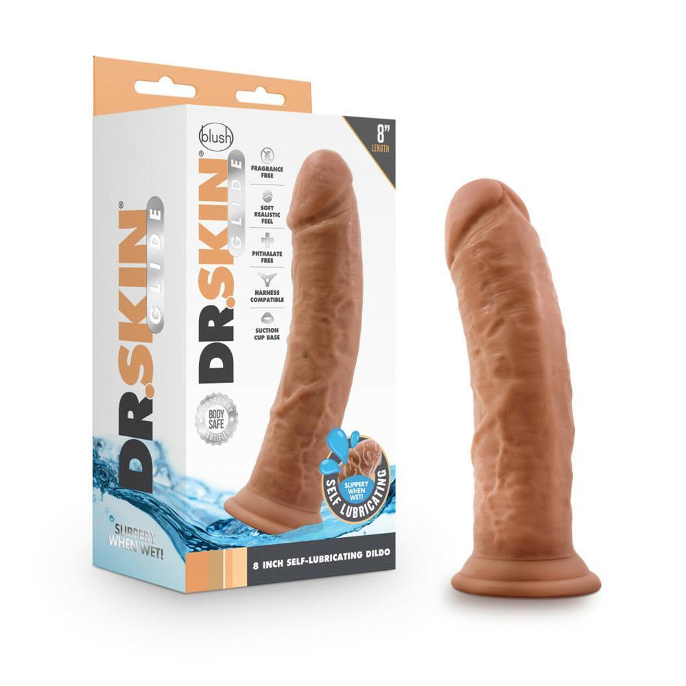 DR. SKIN GLIDE 8'' SELF LUBRICATING DILDO - Temptations