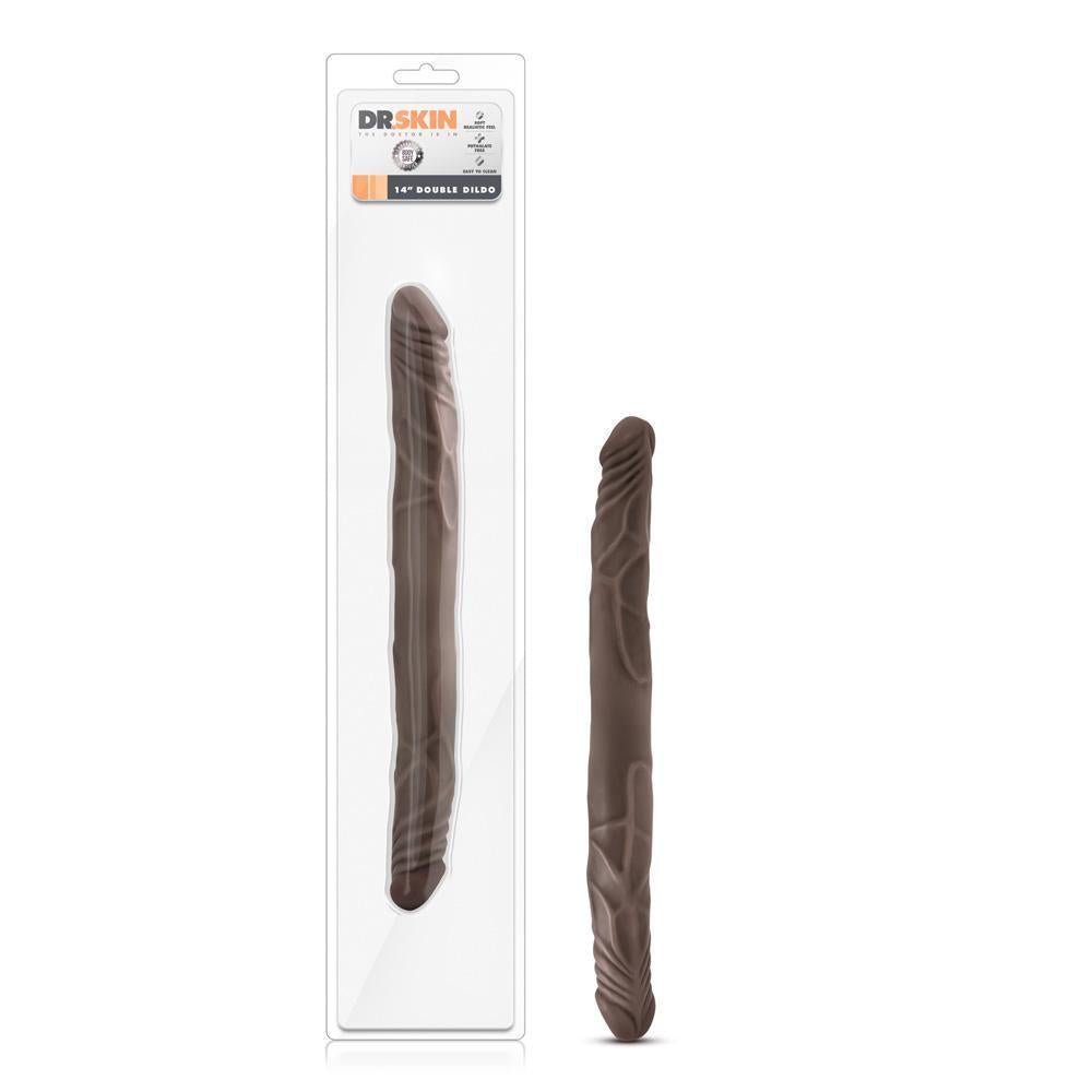 Dr.Skin 14" Double Dildo Chocolate - Temptations
