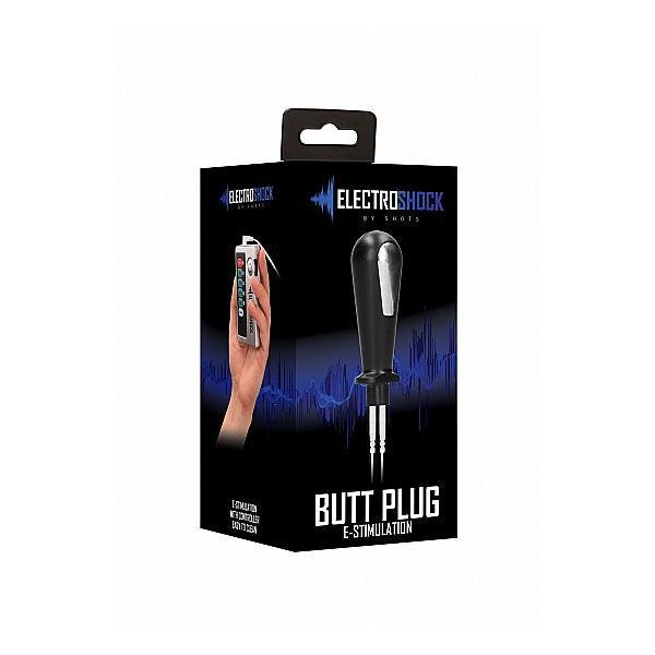 E - STIM BUTT PLUG BLACK - Temptations
