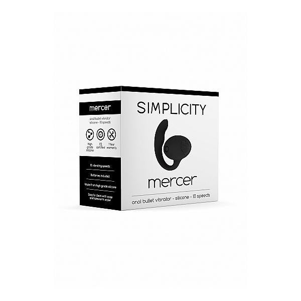 Simplicity Mercer Anal Bullet Vibrator Black