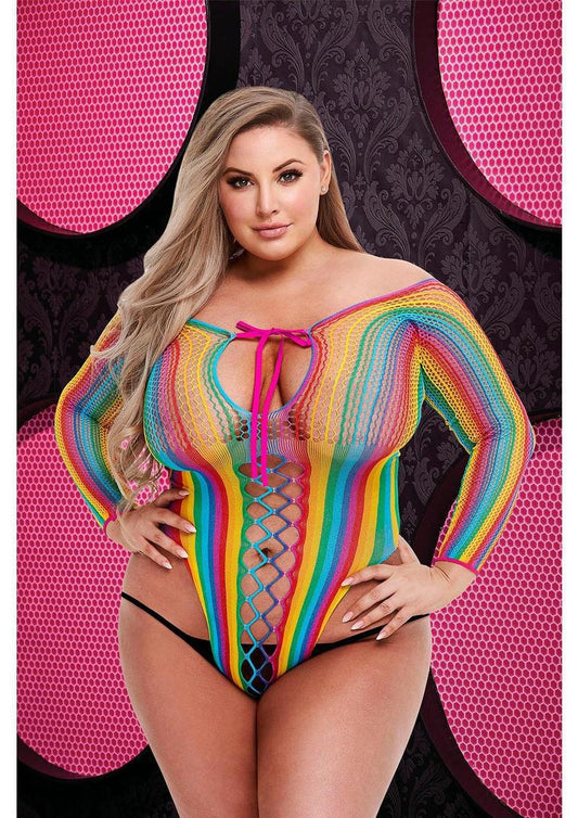 LACE-UP RAINBOW TEDDY - Q