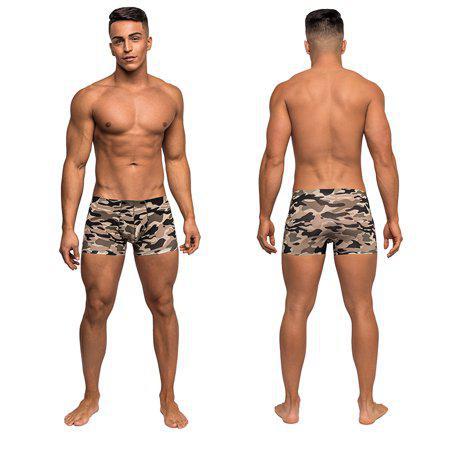 Male Power Commando Mini Shorts Camo - Medium