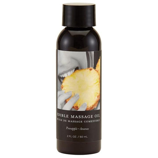 Earthly Body Edible Massage Oil - Pineapple 2oz - Temptations