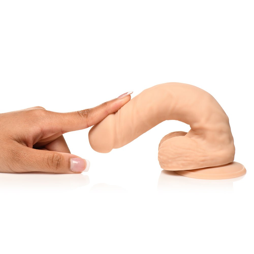 Easy Riders 7" Silicone Dildo With Balls Light