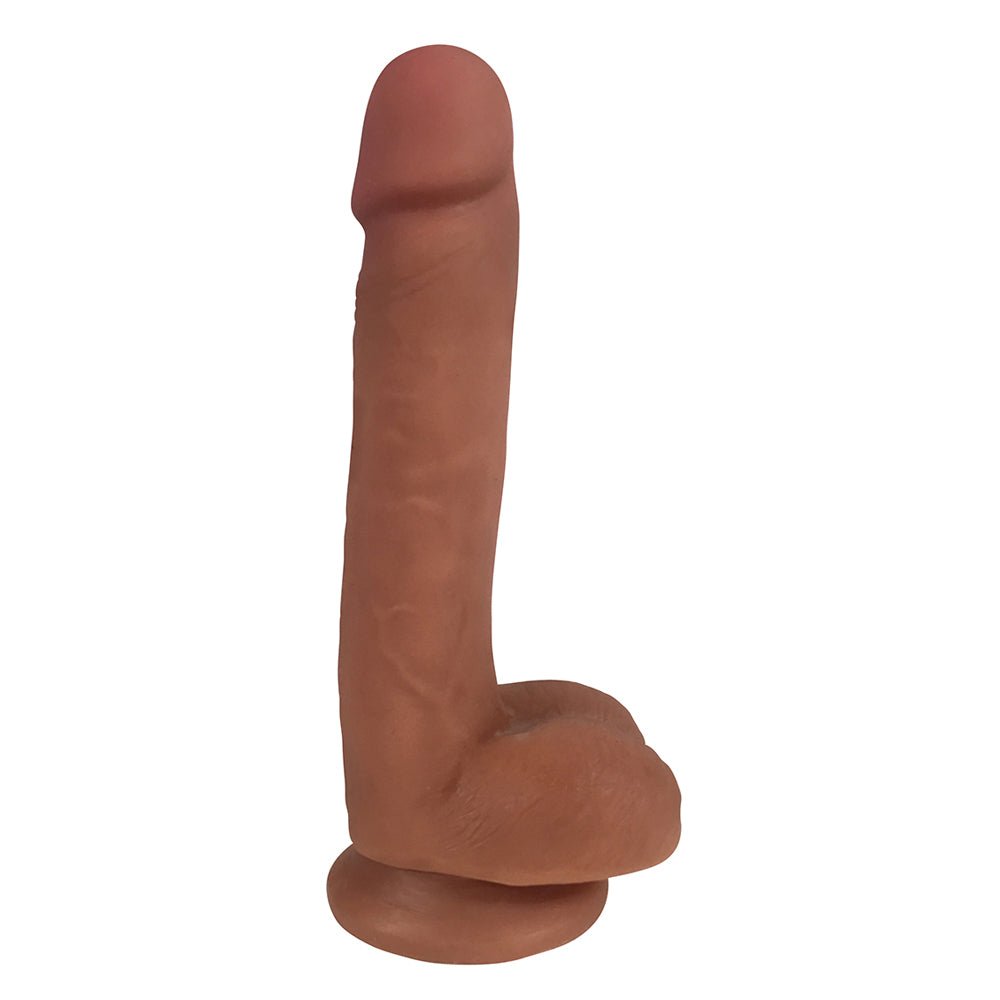 Easy Riders 7" Slim Bioskin Dong With Balls Carmel