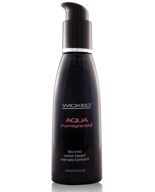 Wicked Sensual Care Aqua Waterbased Lubricant - 4 oz Pomegranate