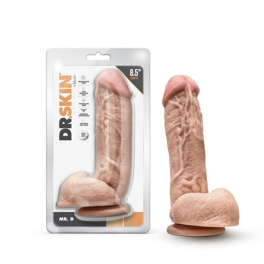 Dr. Skin Mr. D 8.5" Dildo With Balls Beige