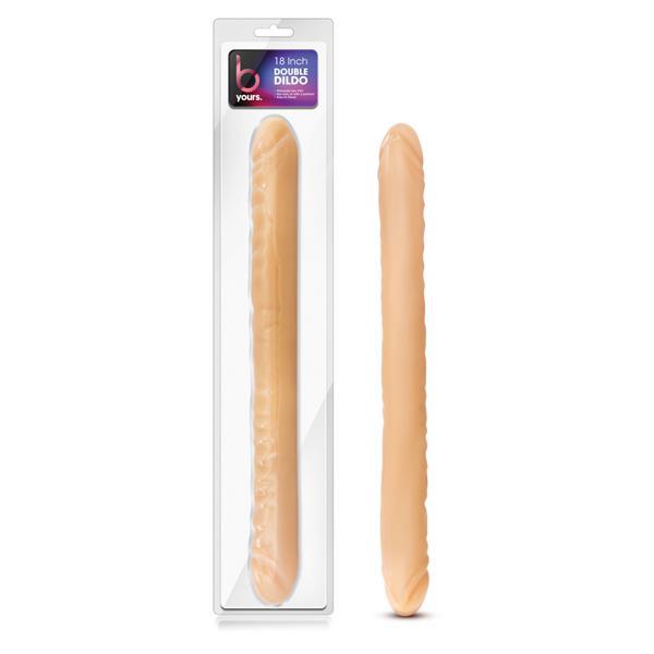 B Yours 18" Double Dildo Beige