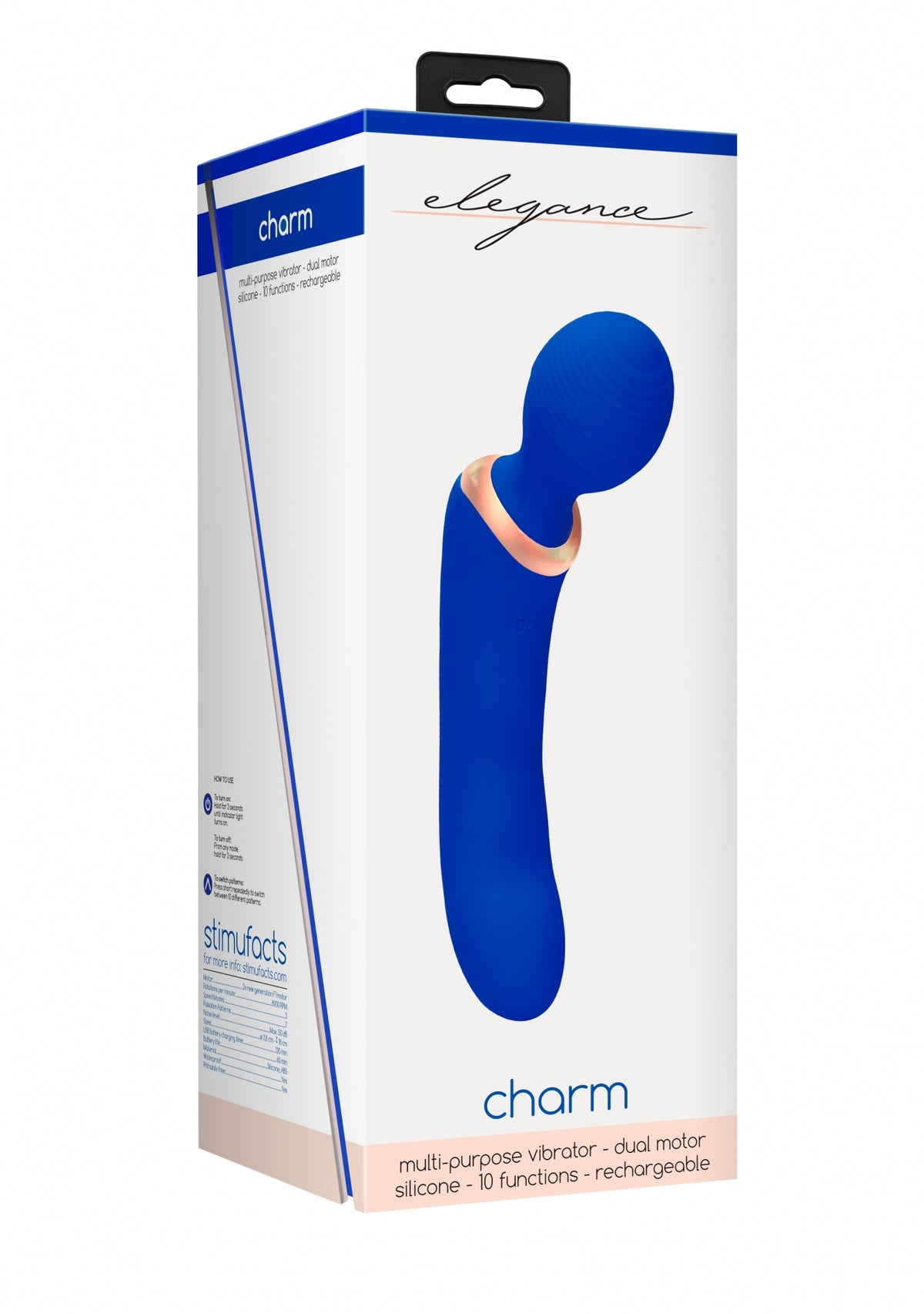 Elegance Multi-Purpose Vibrator Charm Blue - Temptations
