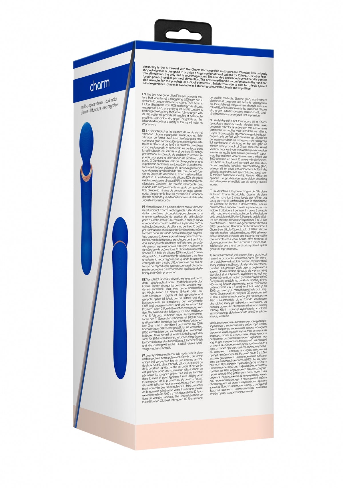 Elegance Multi-Purpose Vibrator Charm Blue - Temptations
