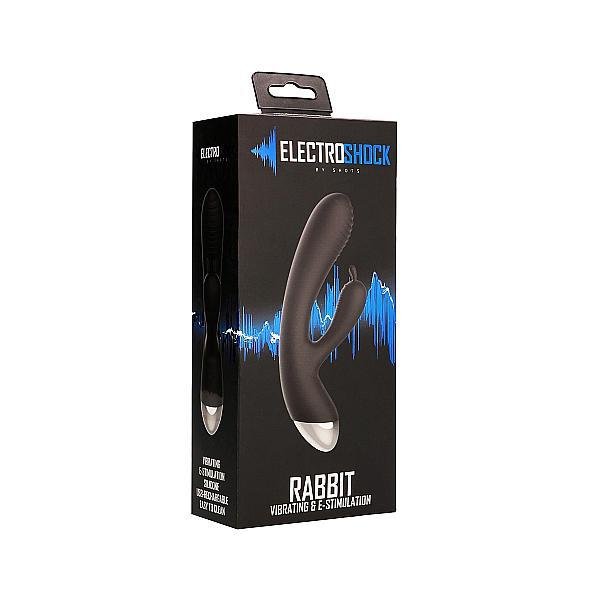 Electroshock E - Stimulation Rabbit Vibrator Black - Temptations
