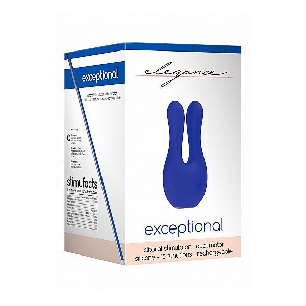 Elegance Dual Motor Clitoral Stimulator Exceptional Blue - Temptations