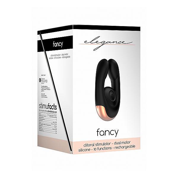Elegance Dual Motor Clitoral Stimulator Fancy Black - Temptations