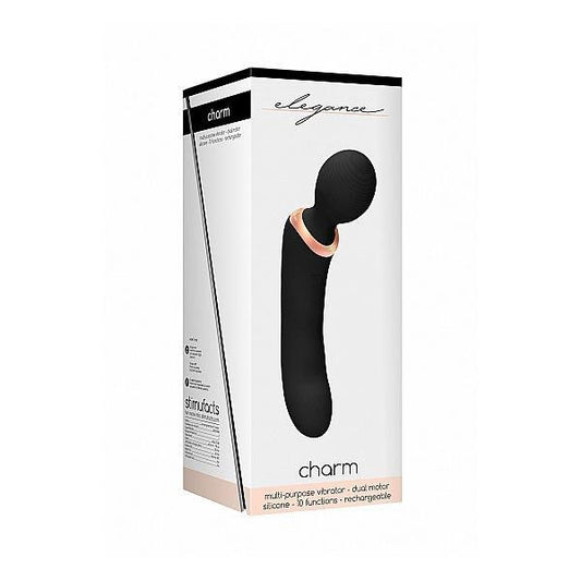 Elegance Multi - Purpose Vibrator Charm Black - Temptations