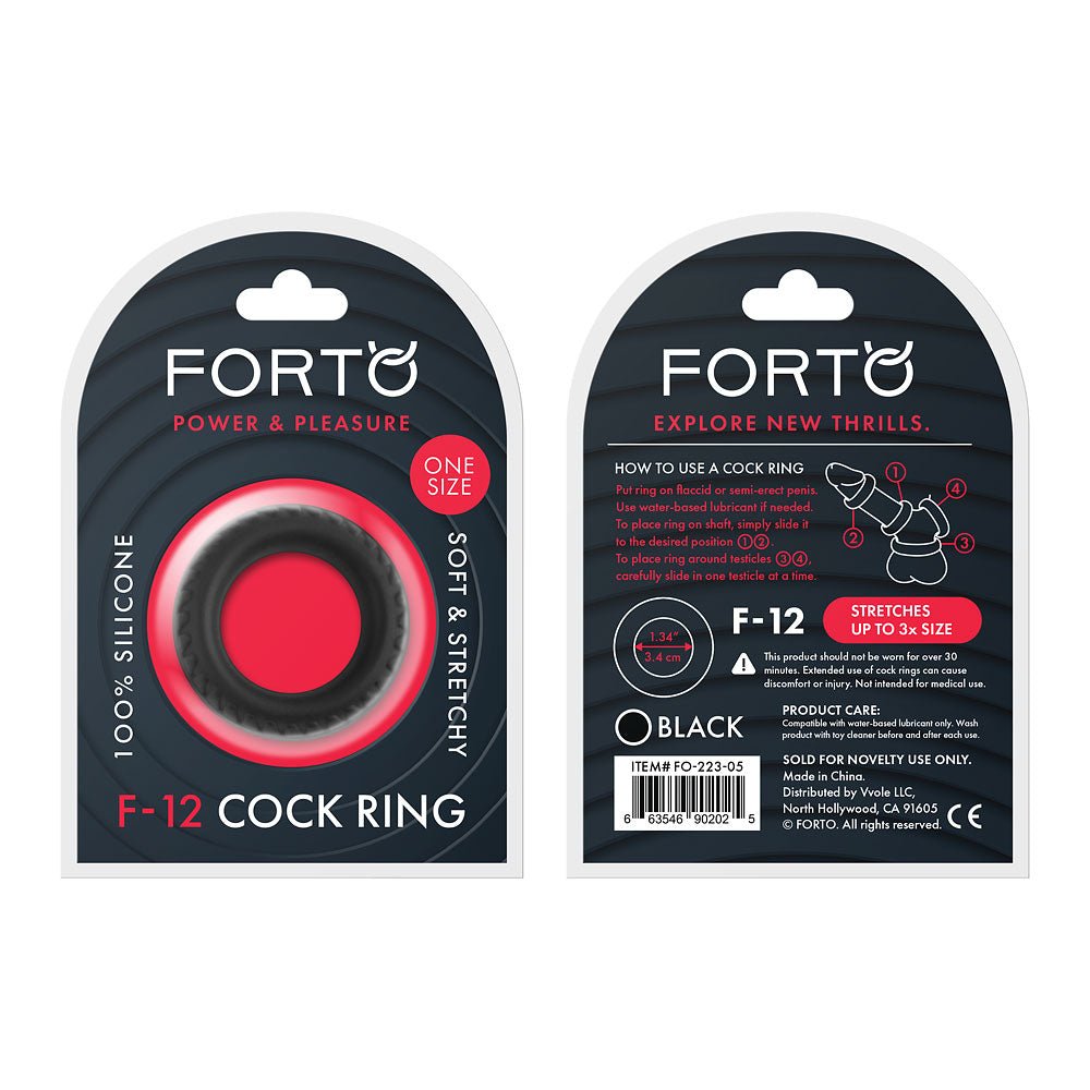 F-12: 35Mm 100% Liquid Silicone C-Ring O/S Black