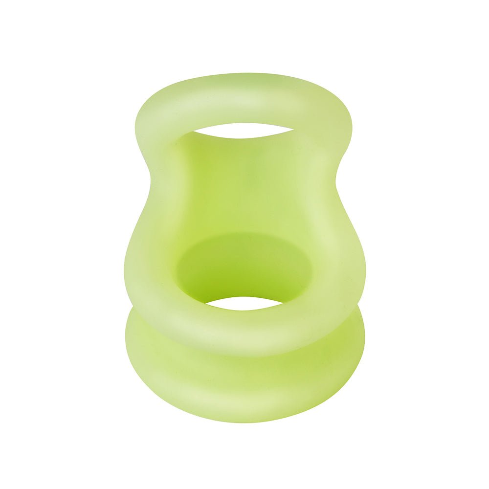 F-20: Balls Stretcher Liquid Silicone 50/67Mm Glow