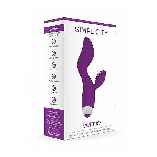 Simplicity Verne G-Spot & Clitoral Vibrator Purple