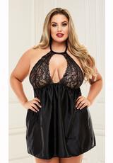 Xgen SEXY LACE BABYDOLL SET-BLACK