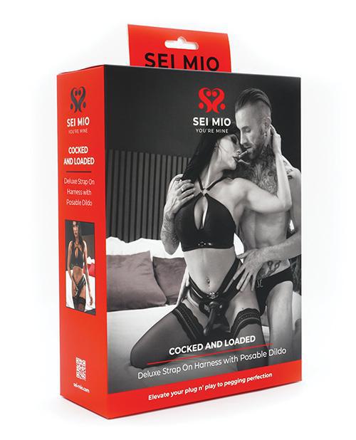 Sei Mio Cocked & Loaded Advanced Strap-On Harness & 6.5" Dildo - Black