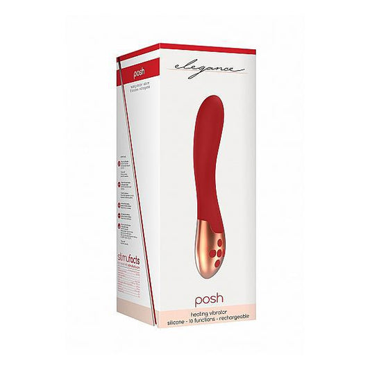 Elegance Heating Vibrator Posh Red