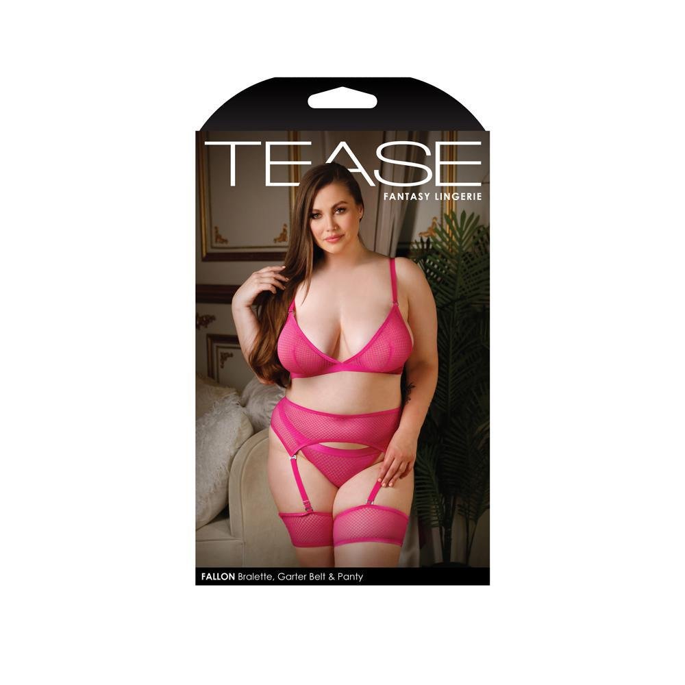 Fallon Bralette, Garter Belt & Panty 1X/2X - Temptations