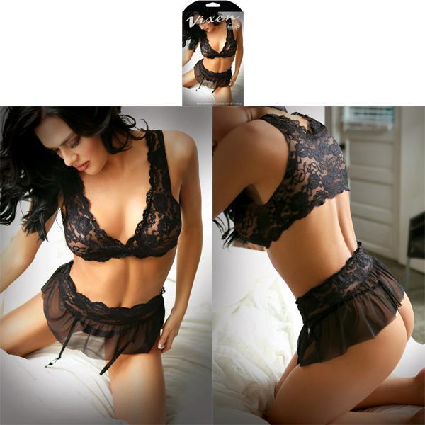 Fantasy BAD ROMANCE TOP, SKIRT, PANTY B - V715 - LXL - Temptations