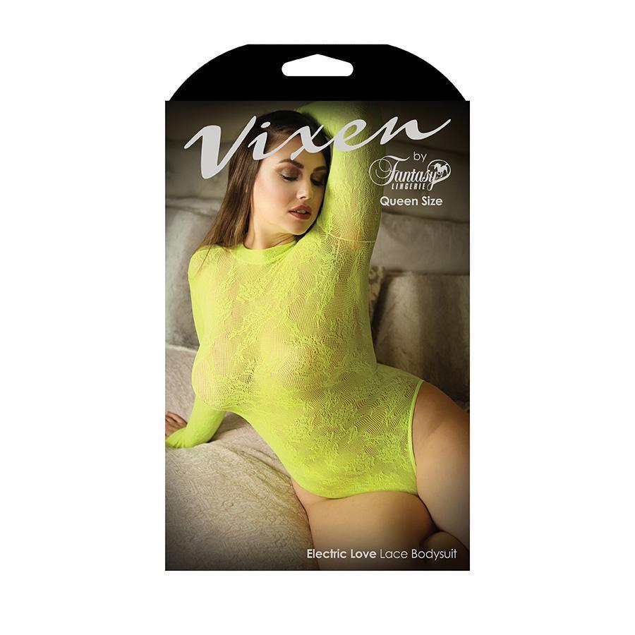 Fantasy ELECTRIC LOVE LACE BODYSUIT QUEEN SIZE B - V731 - QS - Temptations