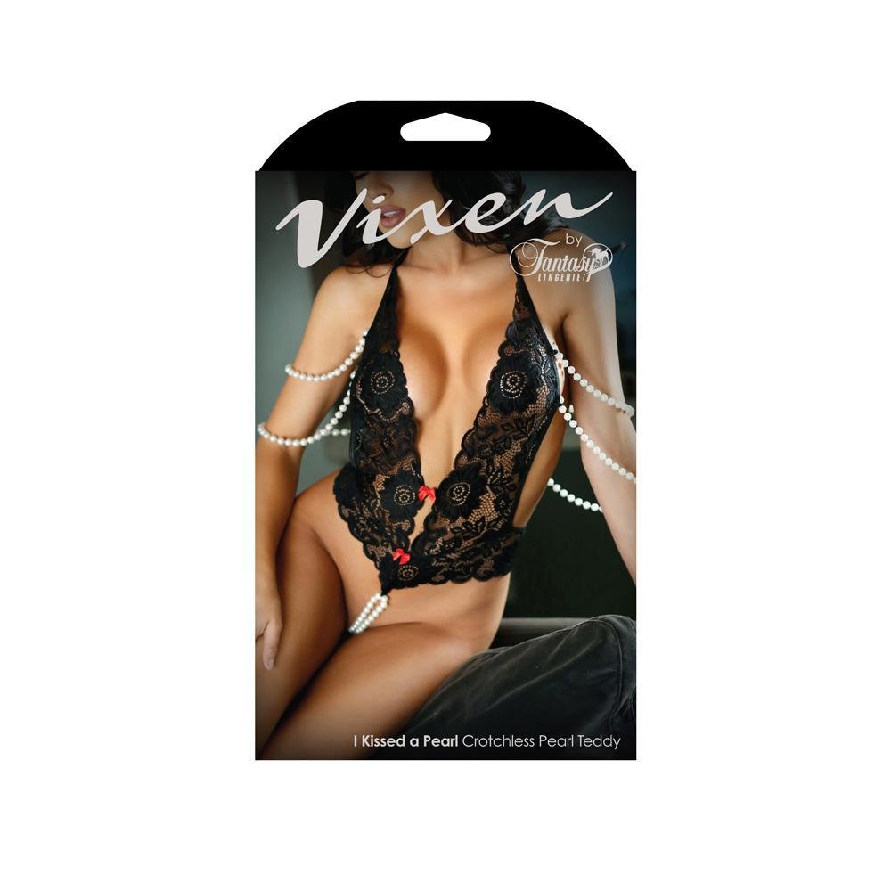 Fantasy I KISSED A PEARL CROTCHLESS PEARL TEDDY Queen - Temptations
