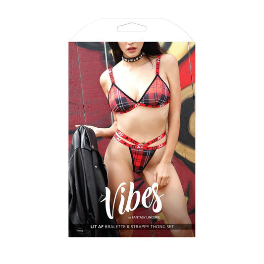 Fantasy LIT AF BRALETTE & THONG SET B - AF801 - QS - Temptations