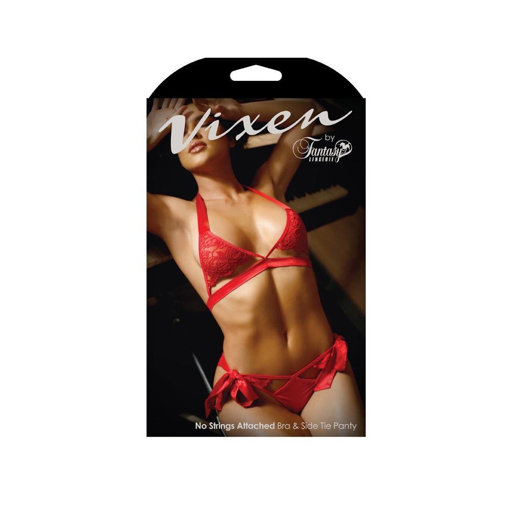 Fantasy NO STRINGS ATTACHED BRA & SIDE TIE PANTY B - V736 - LXL - Temptations
