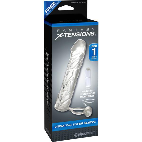FANTASY X - TENSIONS VIBRATING SUPER SLEEVE CLEAR - Temptations