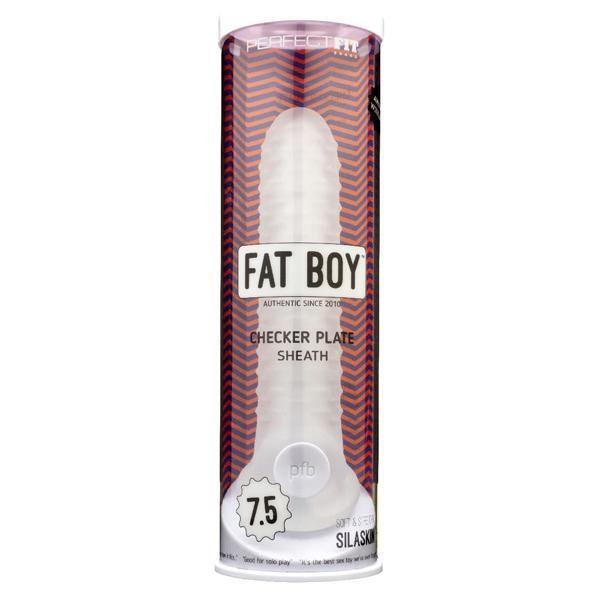 FAT BOY CHECKER BOX SHEATH 7.5'' CLEAR - Temptations