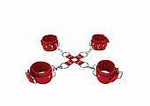 Ouch Leather Cuffs - Red