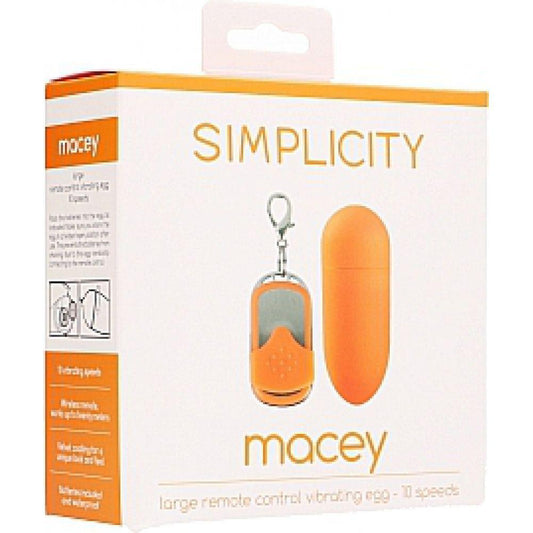 MACEY remote control vibrating egg - Orange