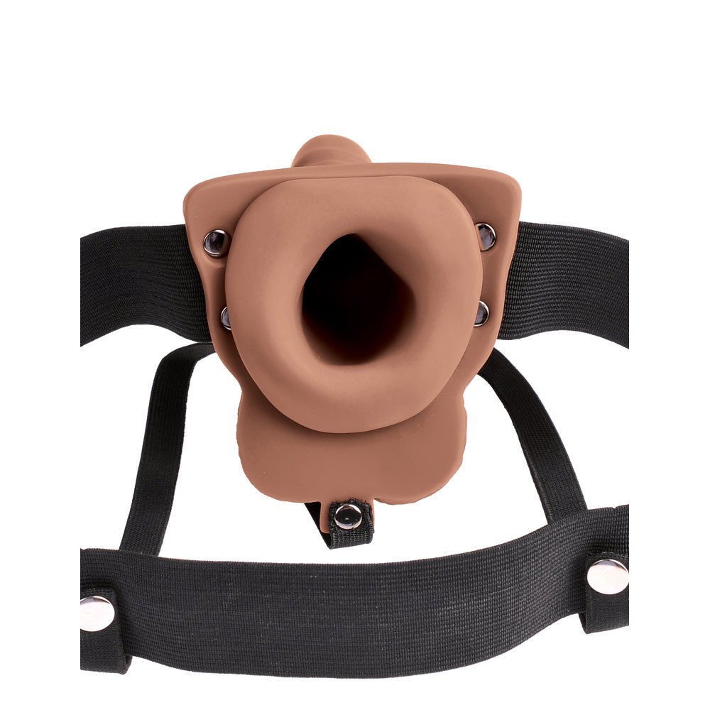 Fetish Fantasy 6" Hollow Rechargeable Strap-On With Remote Flesh