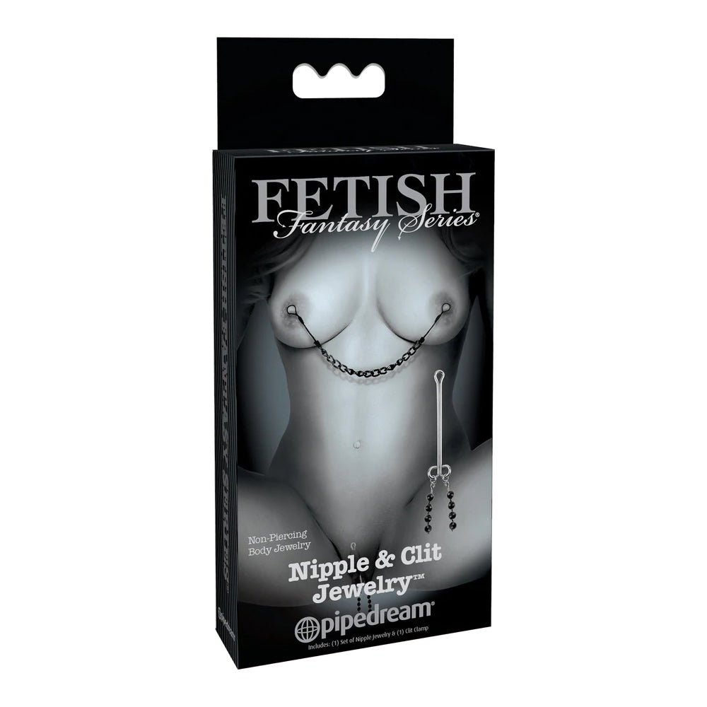 Fetish Fantasy Limited Edition Nipple & Clit Jewelry Black
