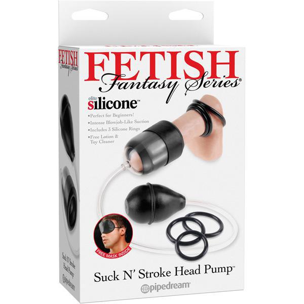 FETISH FANTASY SERIES SUCK N’ STROKE HEAD PUMP BLACK - Temptations